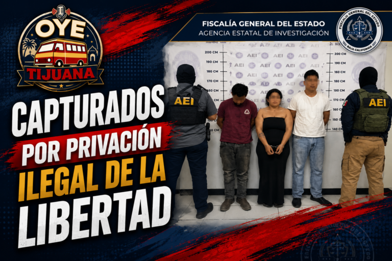 FGE captura a tres presuntos responsables de privación ilegal de la libertad en Tecate