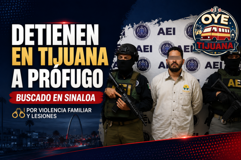 Detienen en Tijuana a hombre buscado en Sinaloa por violencia familiar