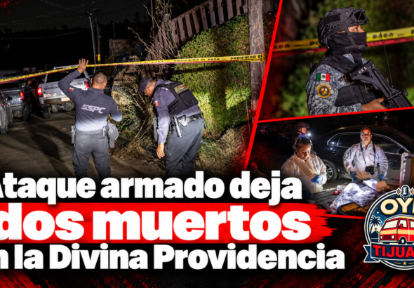 Collage nocturno de ataque armado en Tijuana