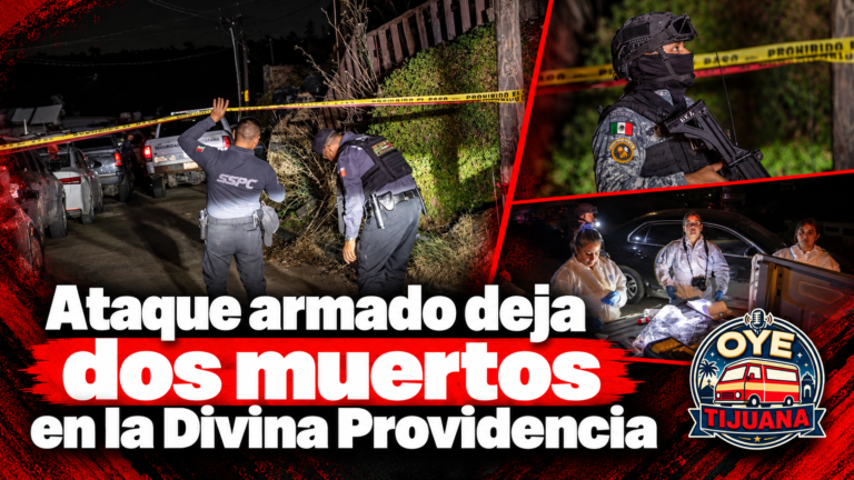 Collage nocturno de ataque armado en Tijuana