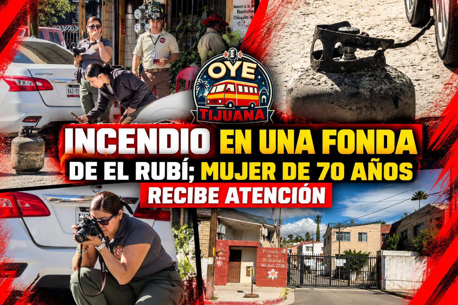 Incendio en una fonda de Tijuana