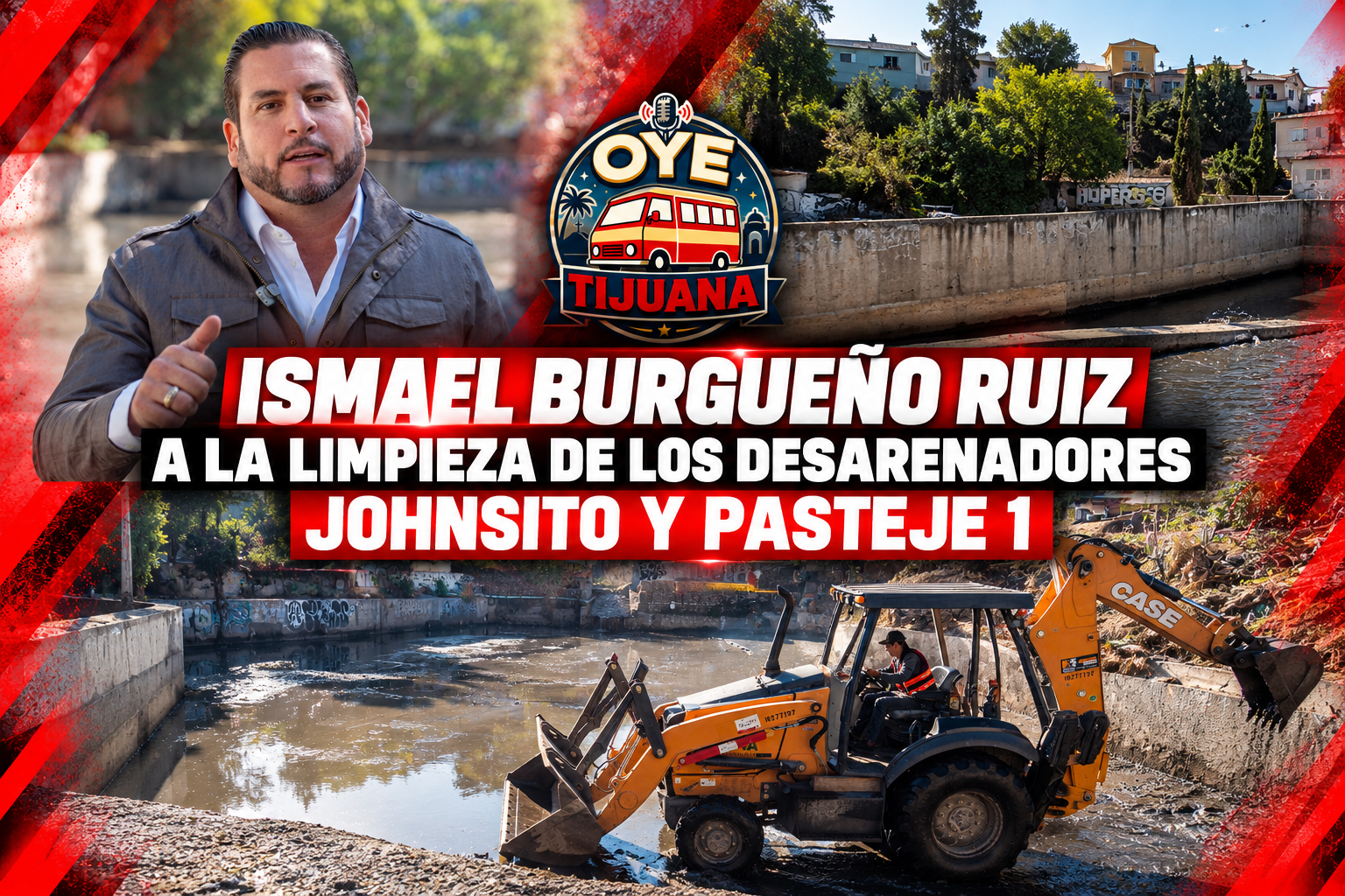 Limpieza de desarenadores en Tijuana
