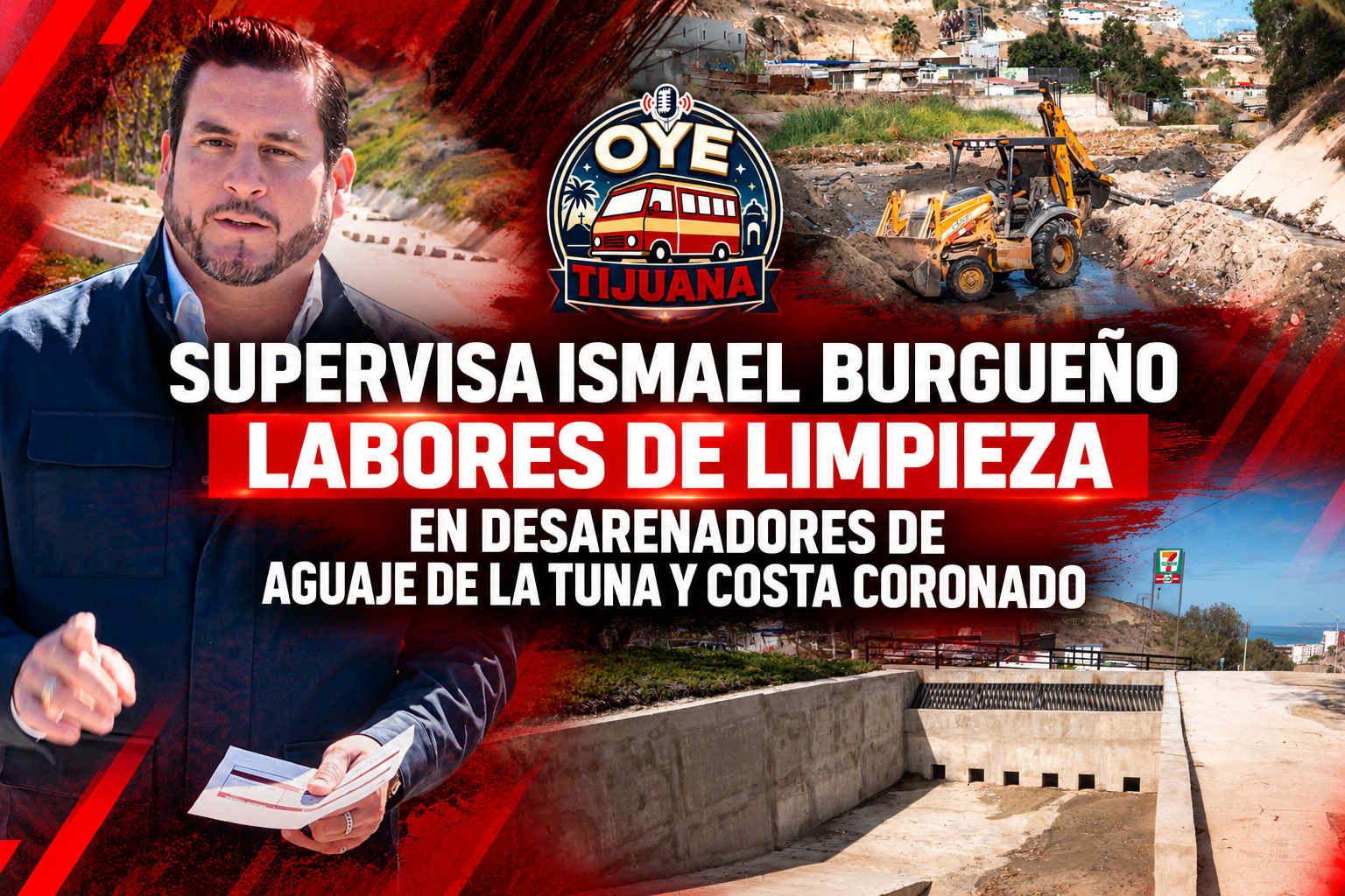 Supervisa labores de limpieza en desarenadores